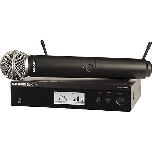 Shure BLX24R/SM58 Rackmount Wireless Handheld Microphone System with SM58 Capsule (H9) image 1