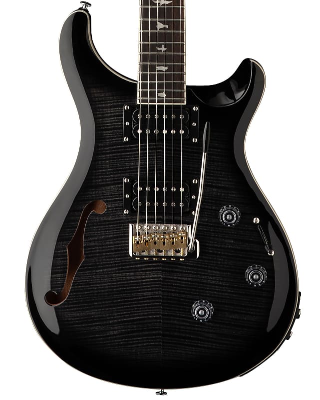 Paul Reed Smith PRS SE Custom 24 Semi-Hollow Piezo Electric Guitar - Charcoal Burst w/Bag