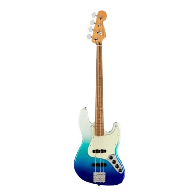 Fender Player Plus Jazz 4-String Electric Bass Guitar (Right-Hand, Belair Blue) for sale