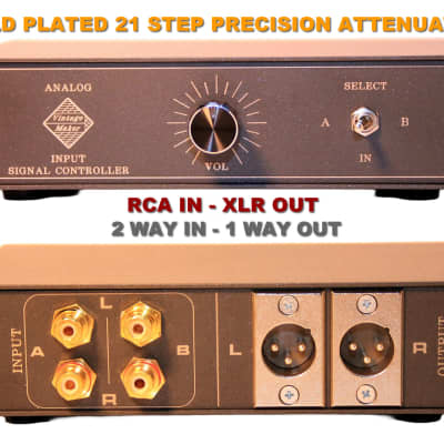 2-Way RCA to XLR Analog Audio Studio Signal Line Precision Monitor Controller image 1
