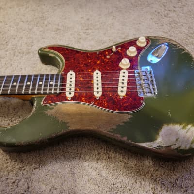 Franchin Stratocaster Olive Green Nitro Relic image 5