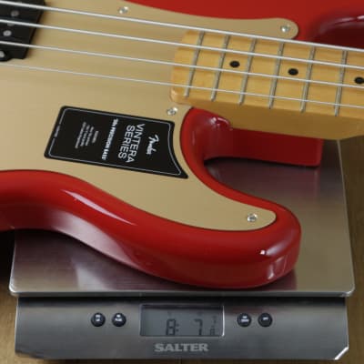 Fender  Vintera 50 Precision Bass Maple Dakota Red MX22083257 image 4