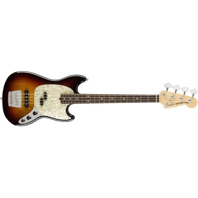 Fender American Performer Mustang Bass, Rosewood, 3 Tone Sunburst for sale