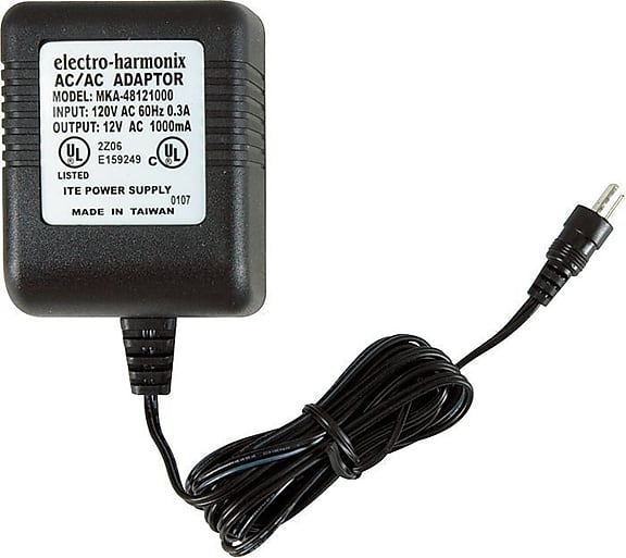 Electro Harmonix 12 Volt AC 1000mA Power Adapter for Hot Tubes, Tube  Zipper, The Wiggler