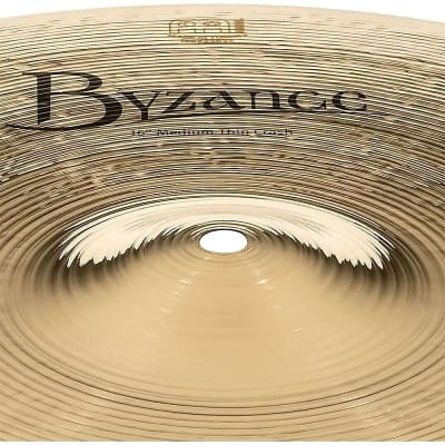 Meinl Byzance Brilliant B16MTC-B 16" Medium Thin Crash Cymbal (w/ Video Demo) image 4