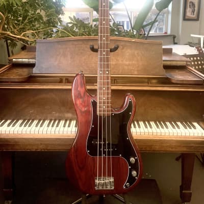 Fender American Standard Hand Stained Ash Precision Bass 2012 - Wine Red for sale