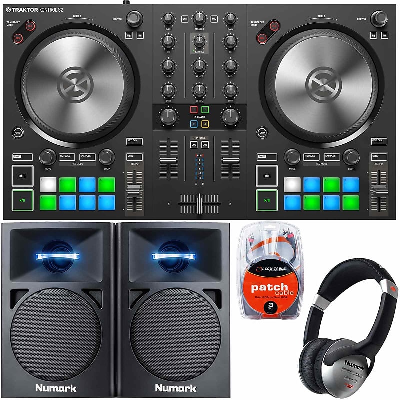 Native Instruments Traktor Kontrol S2 MK3 DJ Controller + Speakers + Headphones image 1