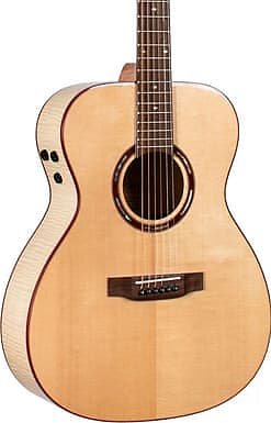 Teton STG130FMEPH Grand Concert , Solid Spruce Top, Flame Maple Back & Sides Purple Heart Binding, C image 1