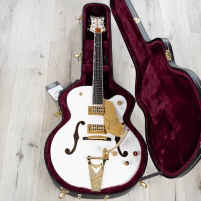 Gretsch G6136TG Players Edition Falcon Hollow Body Guitar, Ebony Fretboard White image 12