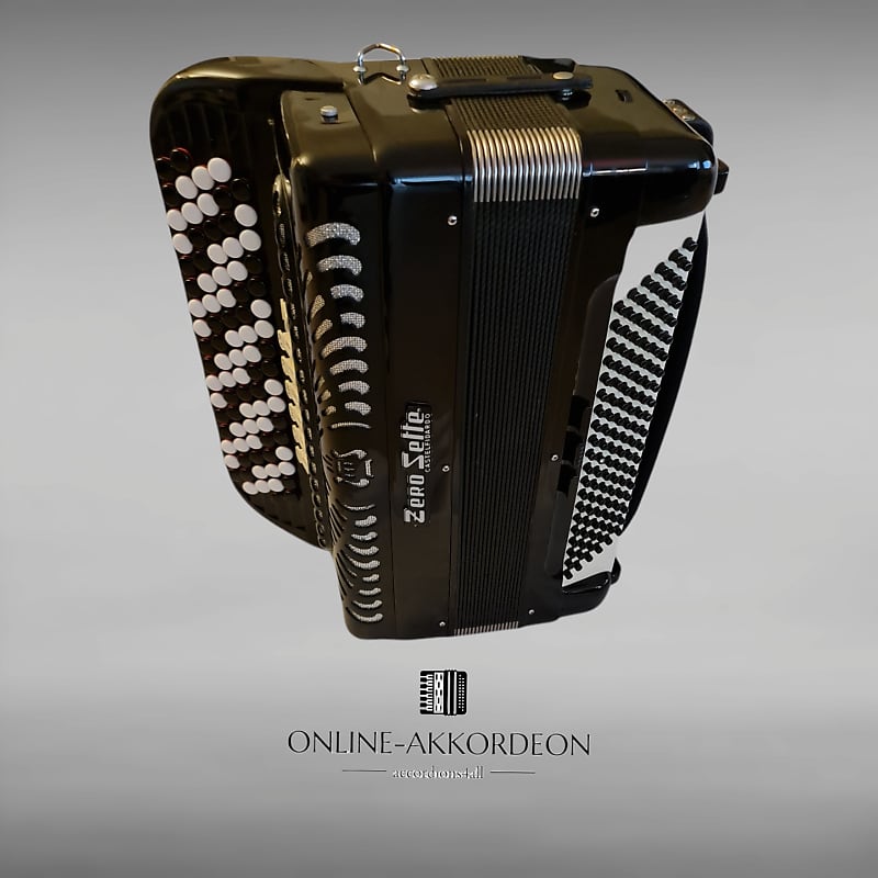 Zero Sette L38 Musette black button accordion chromatic C