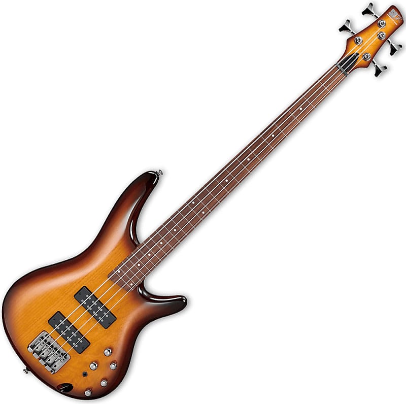 Ibanez Standard Sr370e Fretless Bass Guitar Brown Burst Reverb