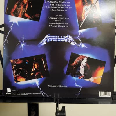 Used Metallica- Ride The Lightning-LP-Limited Edition-Blue image 2