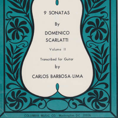 Classical Guitar Sheet Music 9 Sonatas By Domenico Scarlatti Volume II Transcribed for Guitar 1971 image 1