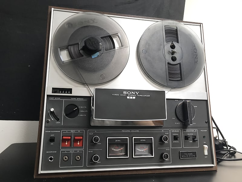 Sony TC-366 Reel To Reel Tape Recorder 1970s - Silver/Wooden