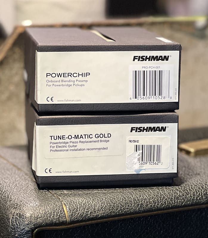 Fishman PROTOM Gold Powerbridge And Powerchip Piezo Gold Reverb