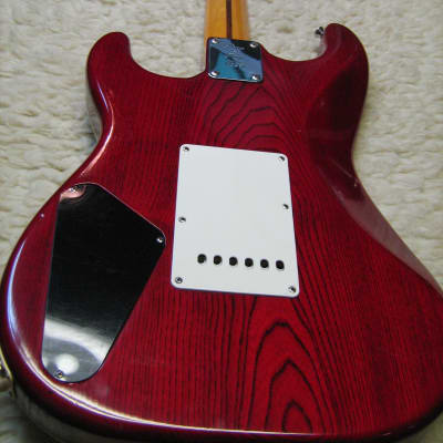 Strings & Things Custom Rare Trans Red early 80's Strat Single Humbucker w/OHSC image 5