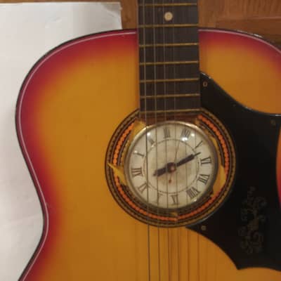 Vintage CHECKMATE Guitar with Electric Clock Insert image 2
