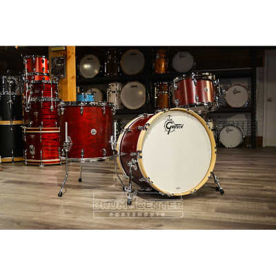 Gretsch Brooklyn 3pc Classic Drum Set Satin Cherry Red image 7