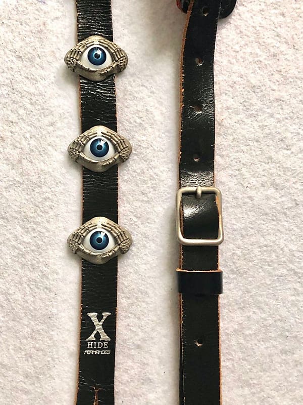 🪺HIDE Guitar strap🪺HIDE Rose Skull Silver Tiger FERNANDES