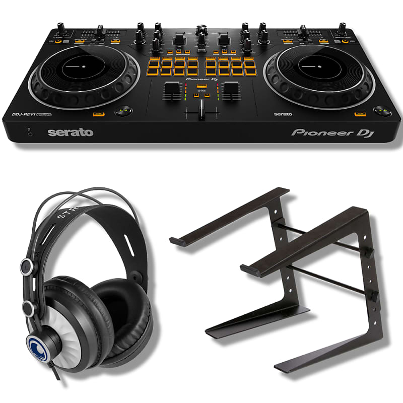 Pioneer DDJREV1 DJ Controller Bundle with Adjustable Laptop Reverb