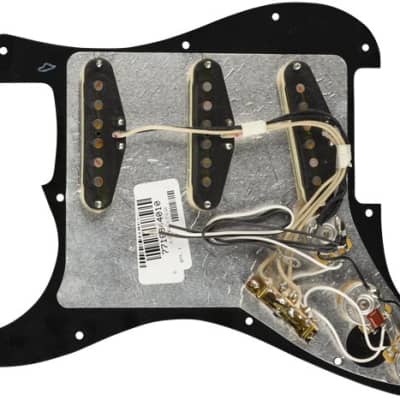 Fender Pre-Wired Strat Pickguard, Original '57/'62 SSS, Black 11 Hole PG image 1