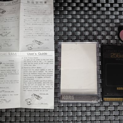 Korg MCR-03 Memory Ram Card 256kb 707 WAVESTATION AD SR EX M1 M1R M1RES M1 PLUS T1 T2 T3 A1 A2 A3 DS-08