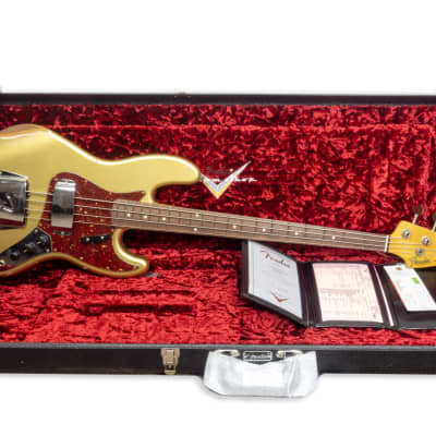 Fender Custom Shop 1964 Jazz bass - relic - Aztec Gold - 9.5 lbs - serial# R133242 image 2