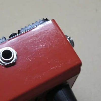 used vintage (1980s) DOD 555-A Distortion (Analog) Performer Series (red casing), + two 9v batteries, strings, extrra foam, and two extra battery CLIPS (NO Box / NO paperwork) image 13