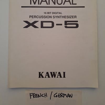 Kawai XD-5 Owner's Manual