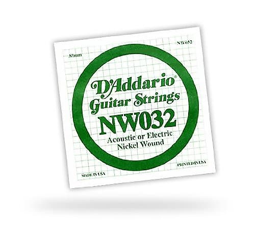 D'Addario XL Nickel Wound .032 Single String image 1