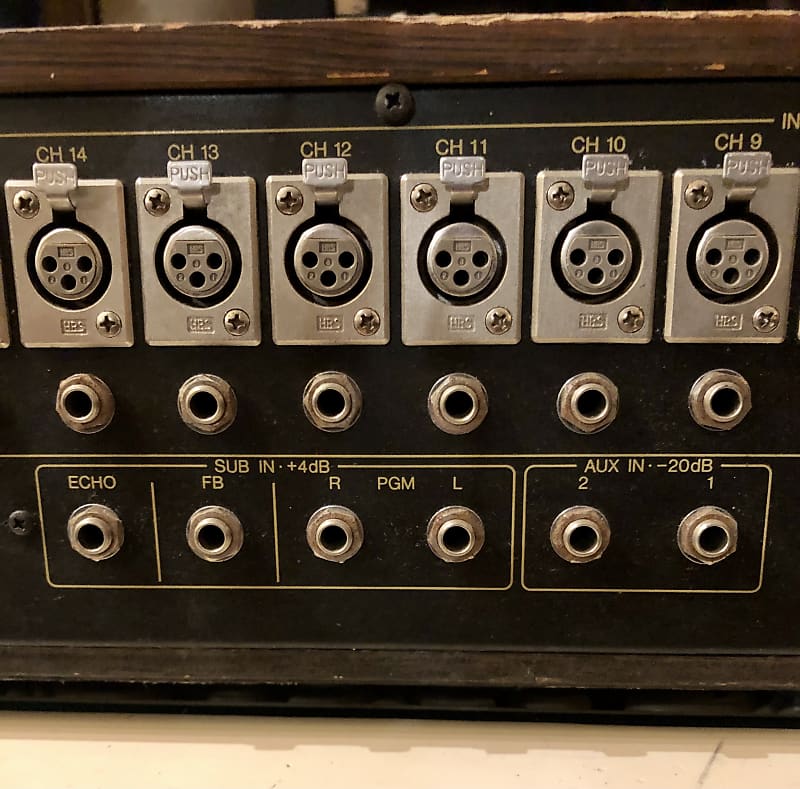 Yamaha Vintage MQ1602 16 Channel Mixing Board - Wood and Yamaha Vintage MQ1602 16 Channel Mixing Board - Wood and