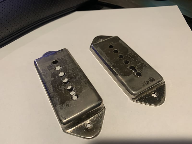 Gibson/Epiphone P90 Dog Ear Pickup Covers 1960s Nickel Reverb