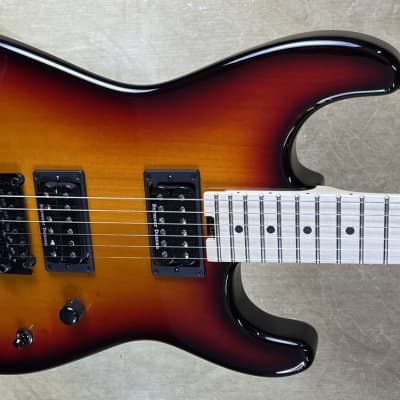 Charvel USA Custom Shop San Dimas 2H 3 Tone Sunburst Pointy Headstock Guitar image 3