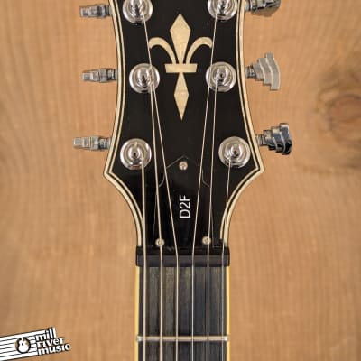 Hagstrom D2F Semi Hollowbody Electric Black Sparkle w/ Hard Case image 3