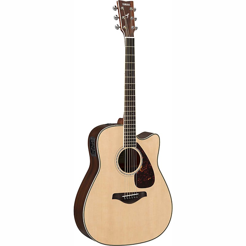 Yamaha FGX830C FGX Series Dreadnought Single Cutaway Acoustic-Electric Guitar - Natural image 1
