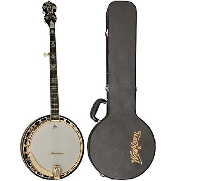 Washburn B17K Americana Series Flame Maple 5-String Banjo w/Hardshell Case image 1