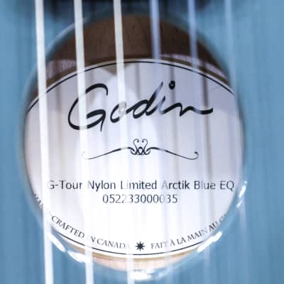 Godin G-Tour Nylon Limited Arctik Blue "B-Stock" Electro-Classical Guitar w/Bag image 11