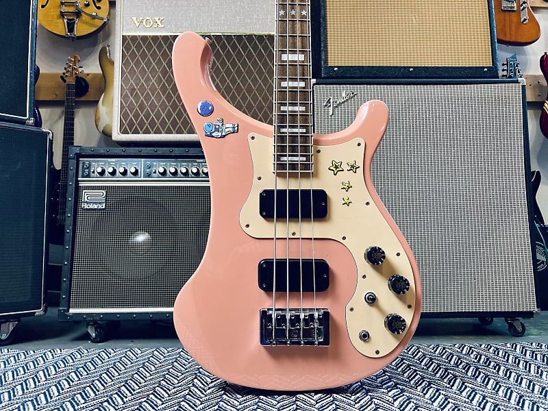 Burny BRB 2008 short scale 32” Shell pink Rickenbacker style image 1