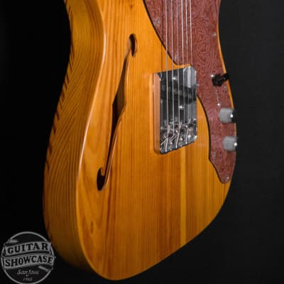 Fender 2004 Masterbuilt John English Telecaster Thinline Guitar- Pine/Leather image 4
