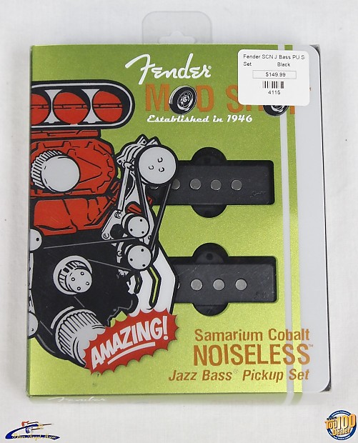 Fender Mod Shop SCN Samarium Cobalt Noiseless Jazz Bass Pickup Set NEW 4115