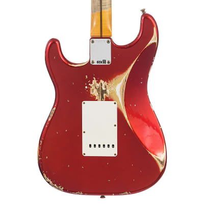 Fender Custom Shop 1957 Stratocaster Heavy Relic, Lark Guitars Custom Run -  Candy Apple Red (774) image 6