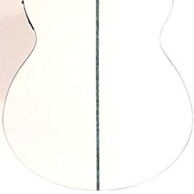 Oscar Schmidt OG10CEWHLH Left-Handed White Concert Size Acoustic Electric Guitar image 3