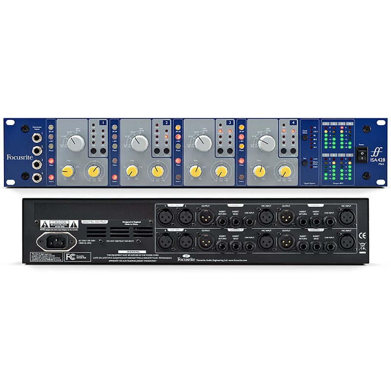 Focusrite ISA428 MkII 4-Channel Microphone Preamp image 1