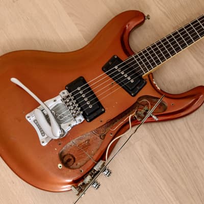 1965 Mosrite Ventures Model Vintage Electric Guitar, Candy Apple Red w/ Case imagen 17