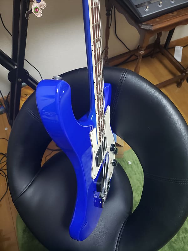 Burny by Fernandes Groovy BRB-65 Bass Guitar - Blue | Reverb