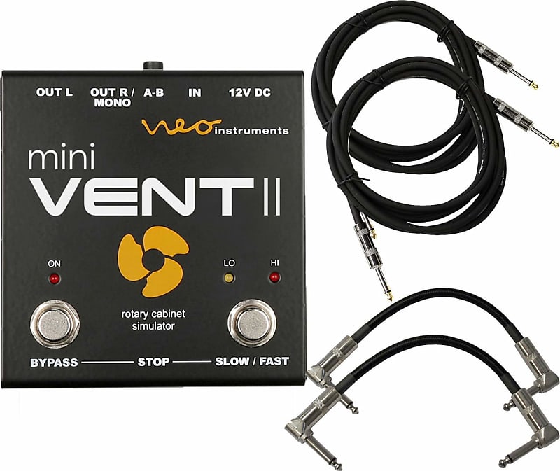 Neo Instruments Mini Vent II Rotary Speaker Simulator Pedal Bundle