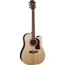 Washburn HD20SCE Heritage Series Dreadnought Cutaway Acoustic Electric Guitar, Natural