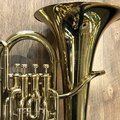 1982 King USA Legend Series 2280 Intermediate Model Gold Lacquered Bb Euphonium with Case & Mouthpiece image 2