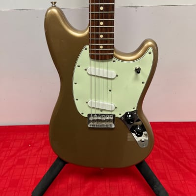 Fender Mexican 75th Anniversary Mustang Electric Guitar Firemist Gold 2021 image 7