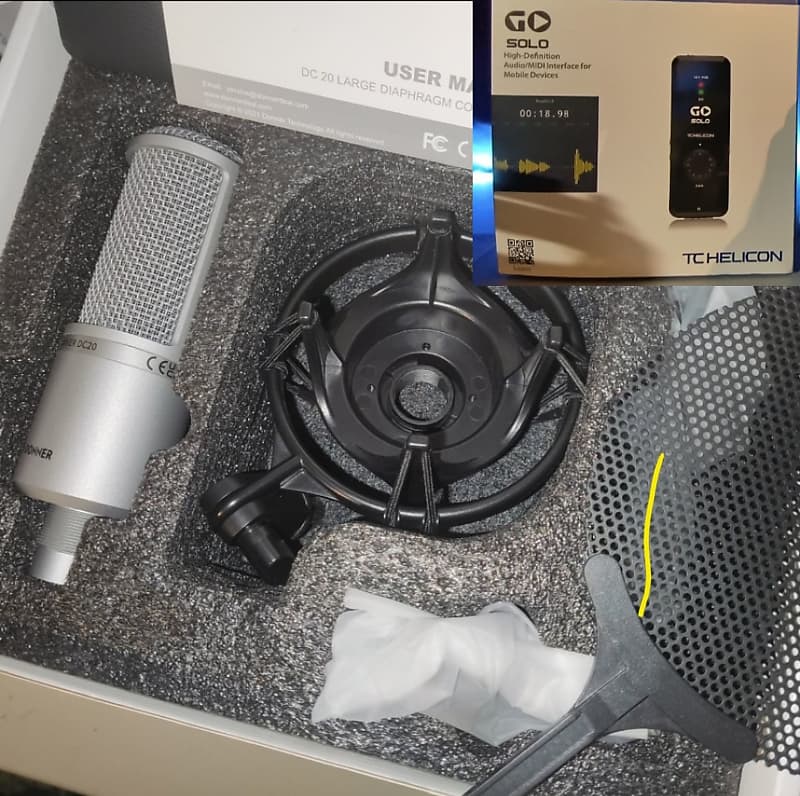 TC Helicon GO SOLO with Donner DC20 Condenser Microphone Portable USB Audio / MIDI Interface 2020 image 1